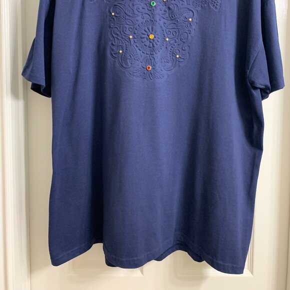 Kavio Designs Women's Dark Navy Blue Shirt NWT Size 3X - Picture 3 of 5